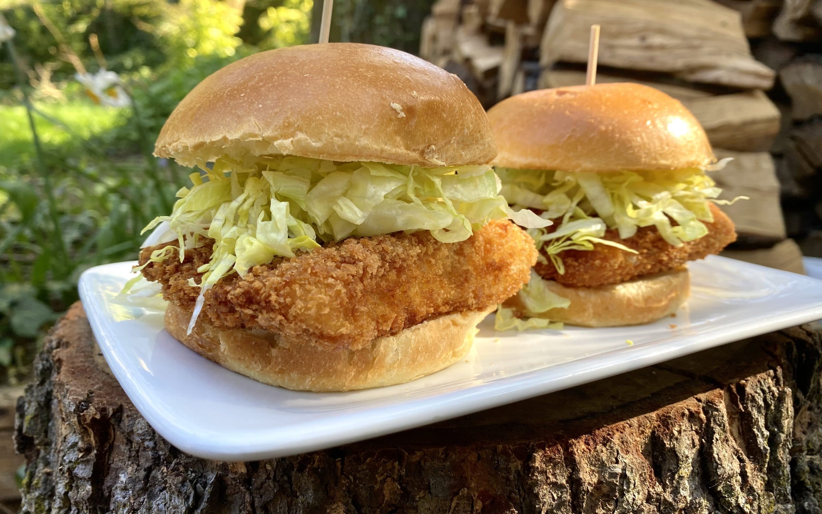 crispy halibut sandwiches