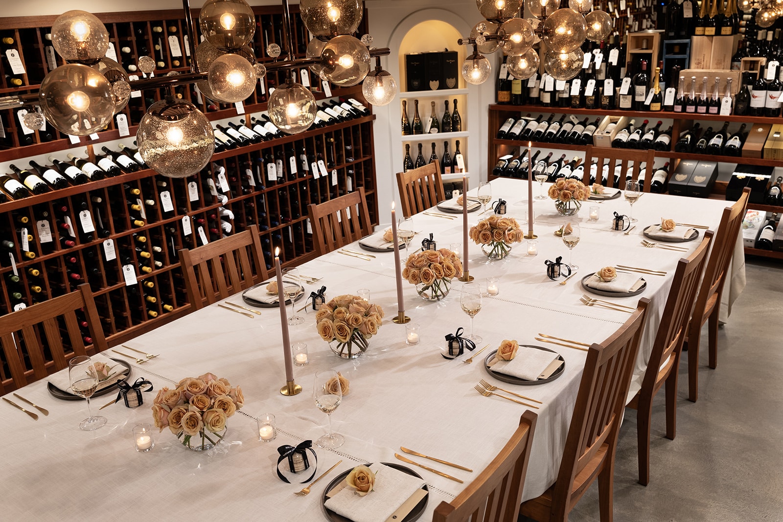 Cellar Z Private Dining Room Table Setting