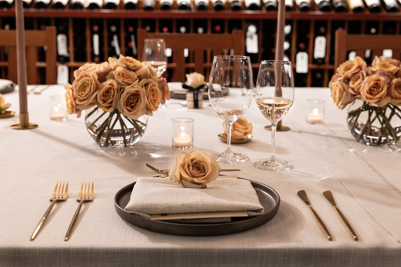 Cellar Z Private Dining Room Table Setting