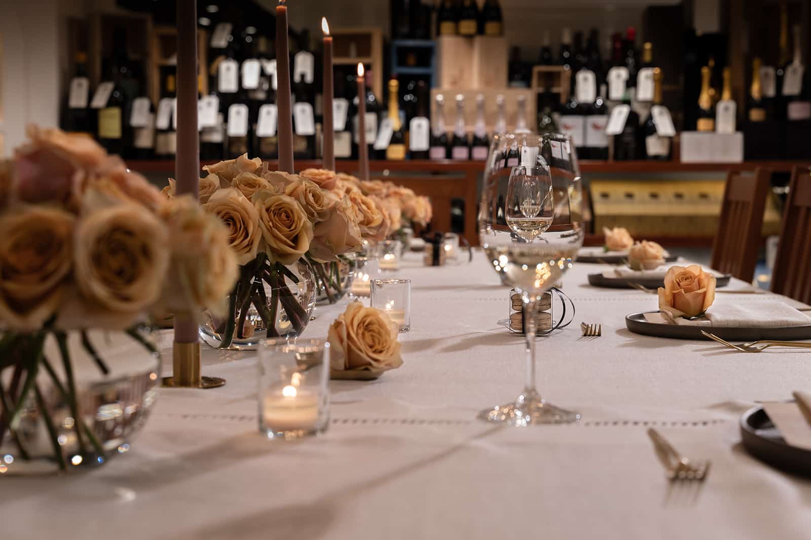 Cellar Z Private Dining Room Table Setting