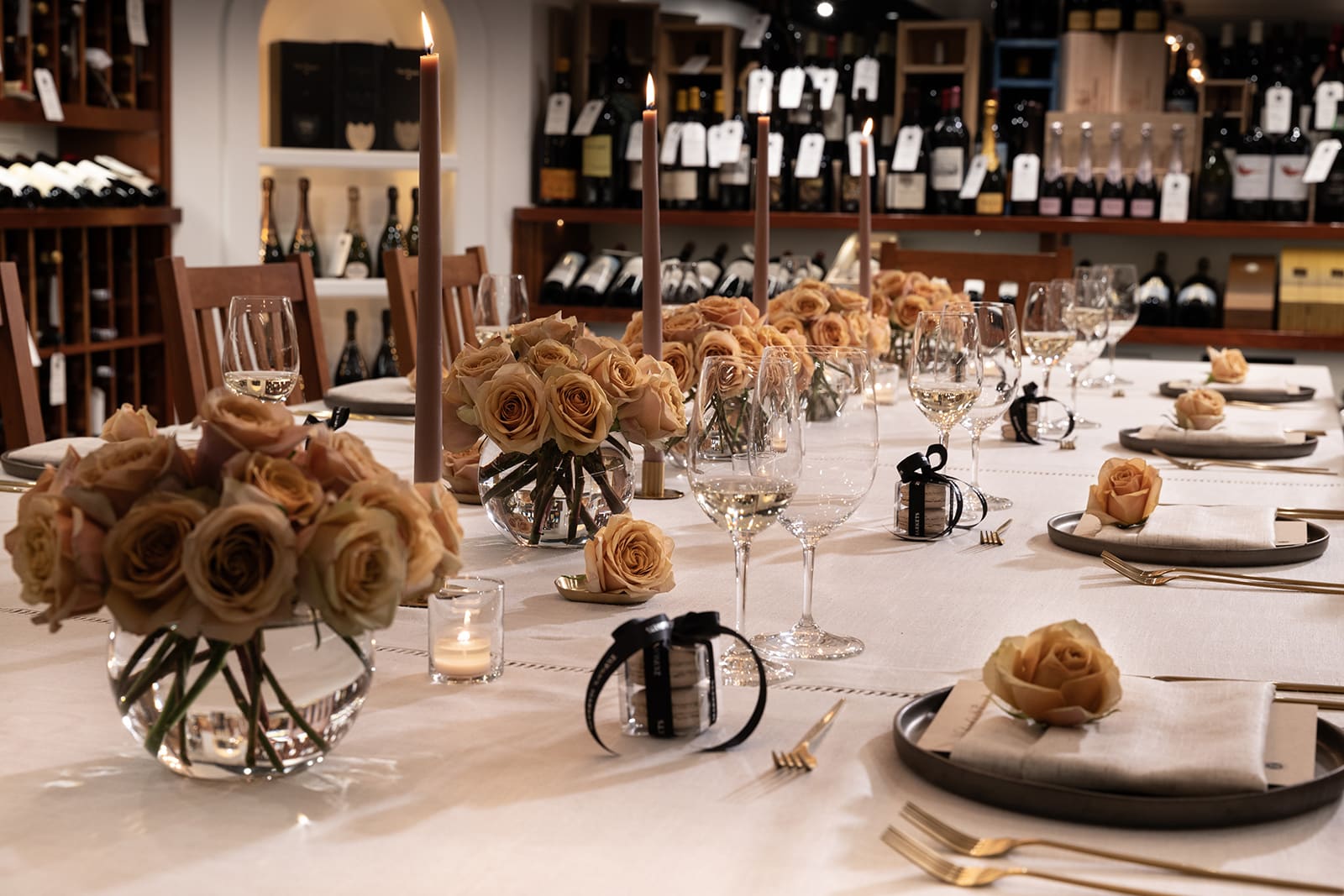Cellar Z Private Dining Room Table Setting