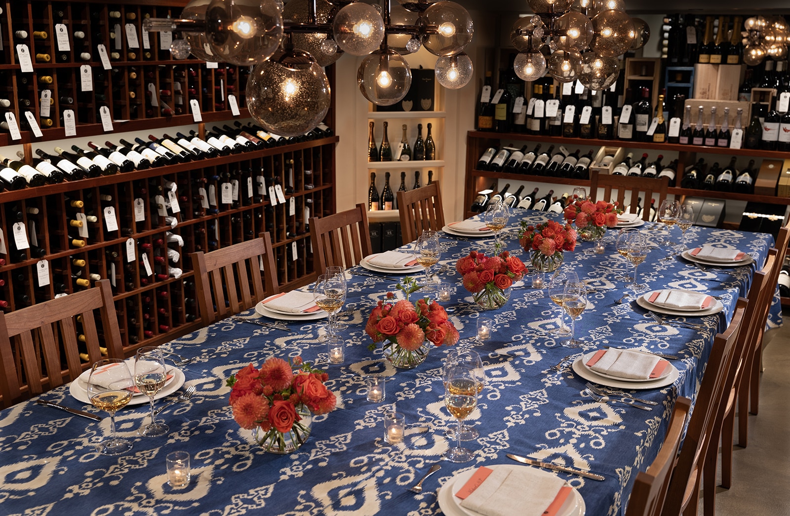 Cellar Z Private Dining Room Table Setting