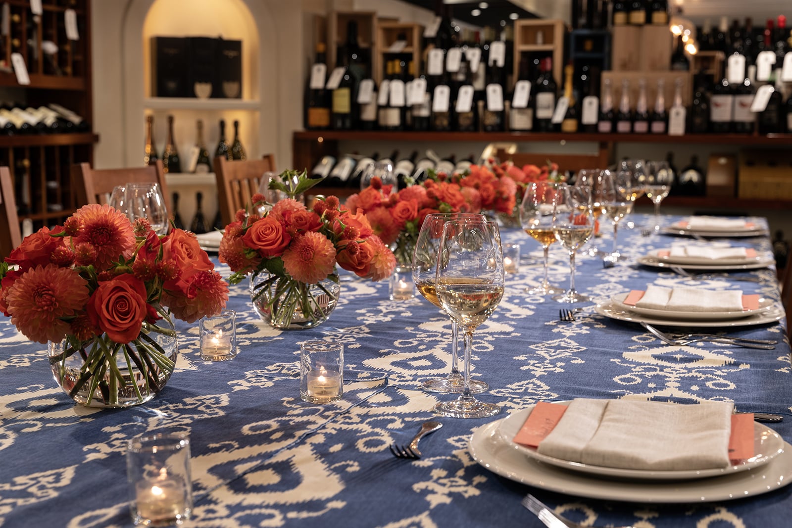 Cellar Z Private Dining Room Table Setting
