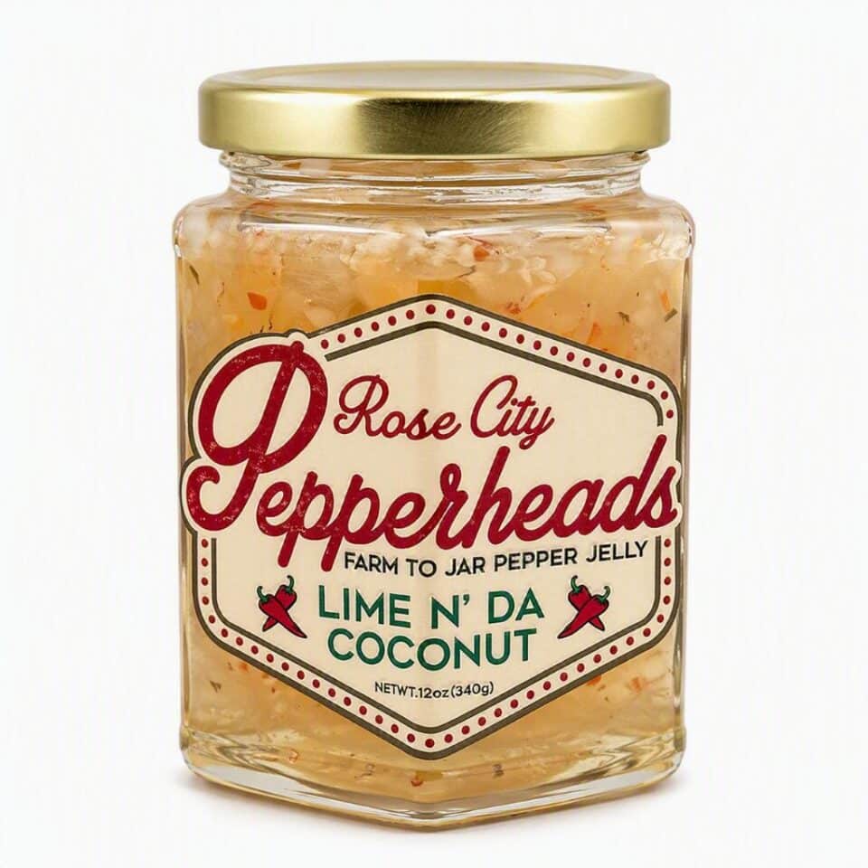 Rose City Pepperheads Pepper Jelly jar