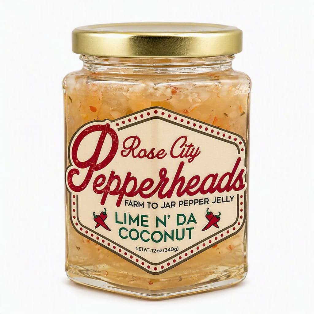 Rose City Pepperheads Pepper Jelly jar